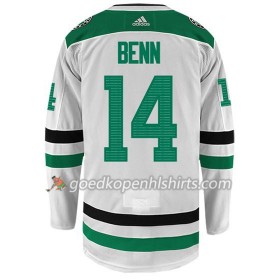 Dallas Stars JAMIE BENN 14 Adidas Wit Authentic Shirt - Mannen